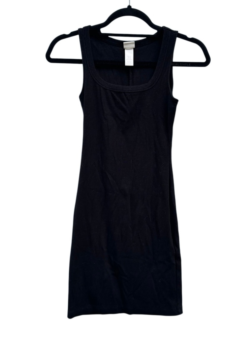 H&M Women's Black Ribbed Bodycon Sleeveless Mini Dress Size XS